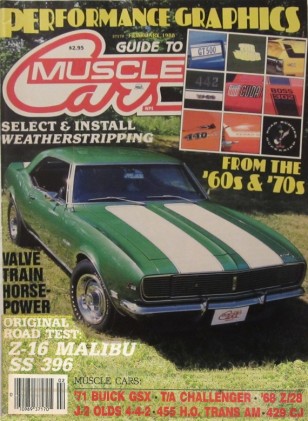 GUIDE TO MUSCLE CARS 1988 FEB - Z-16, GSX, BOSS 429